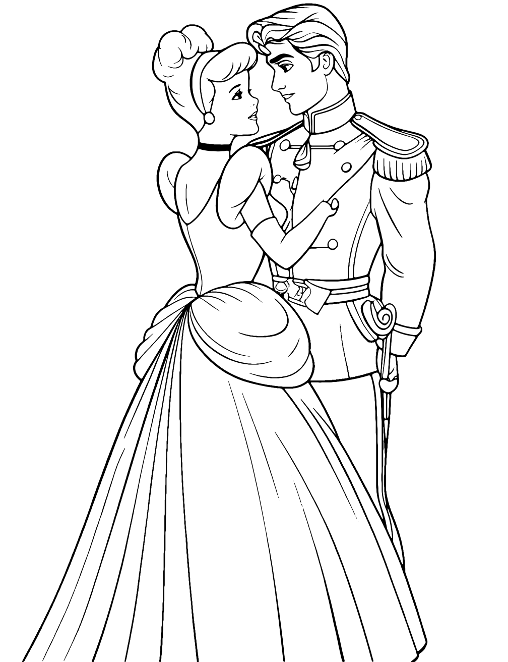 Cinderella Prince Coloring Page