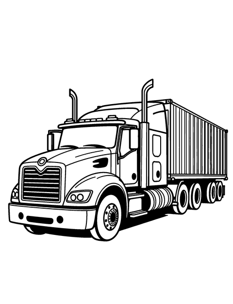 Camion Contenitore coloring page