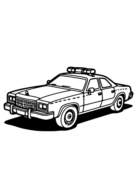 Politiewagen coloring page