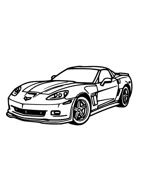 Corvette Auto coloring page