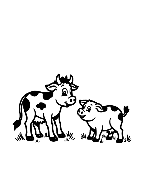 Cow And Pig