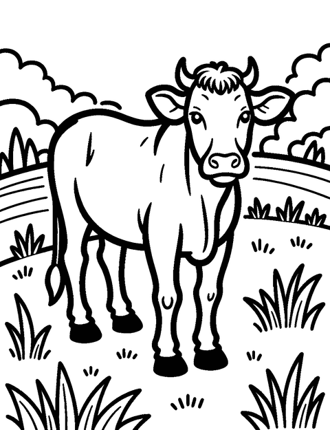 Cow Farm coloring page