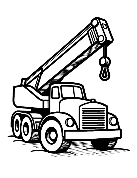 Camion Gru coloring page