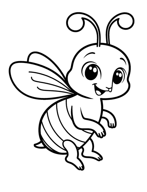 Söpö Mehiläinen coloring page