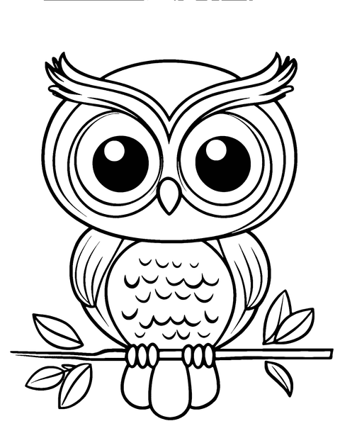 Cute Owl Coloring Page