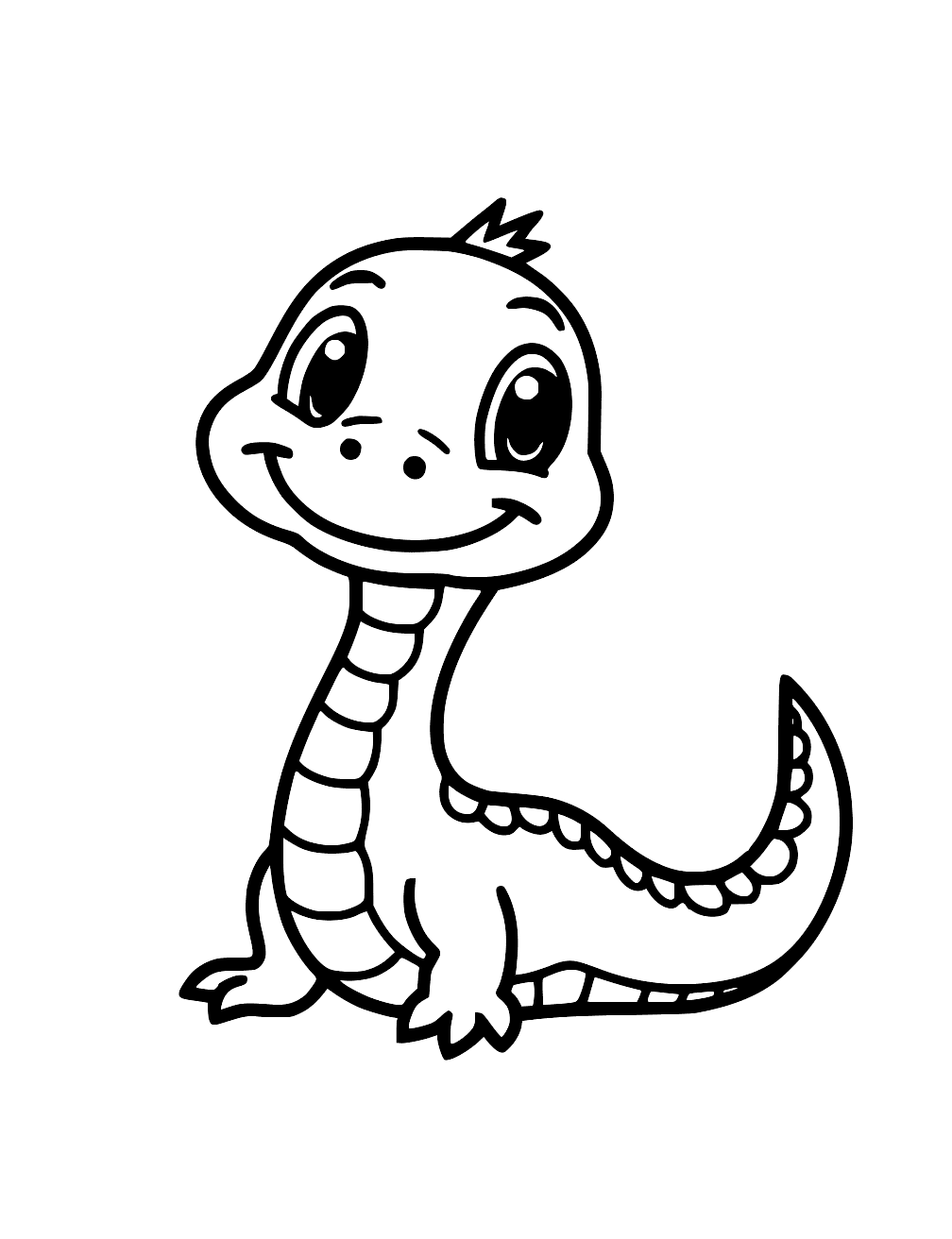 Cute Snake Coloring Page