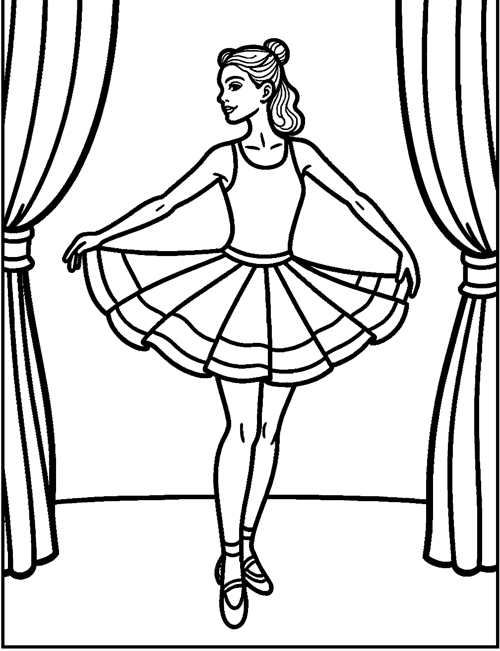 Coloriage Ballerine Dansante