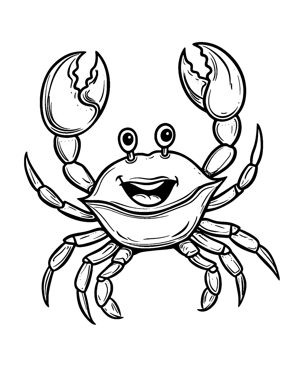 Dancing Crab Coloring Page