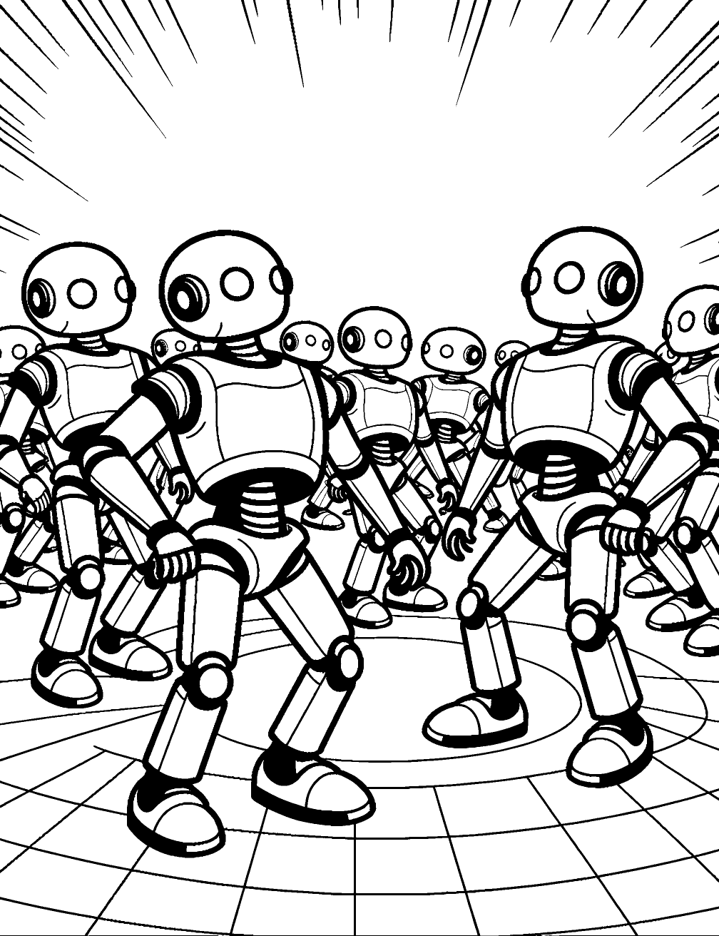 Coloriage Robots Dansants