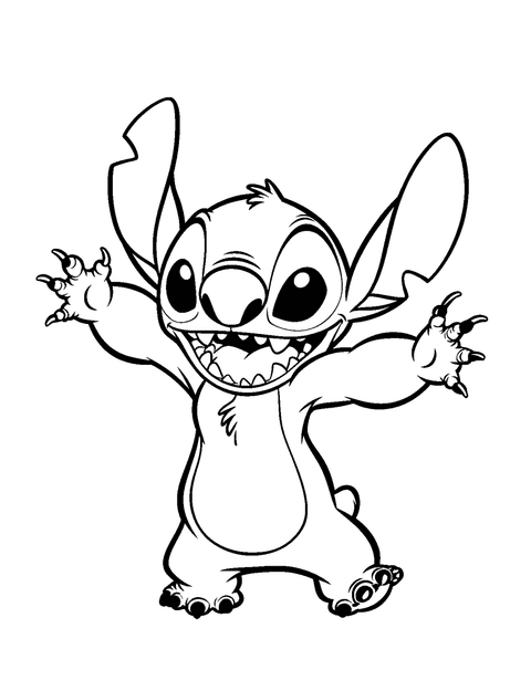 Stitch Bailando coloring page