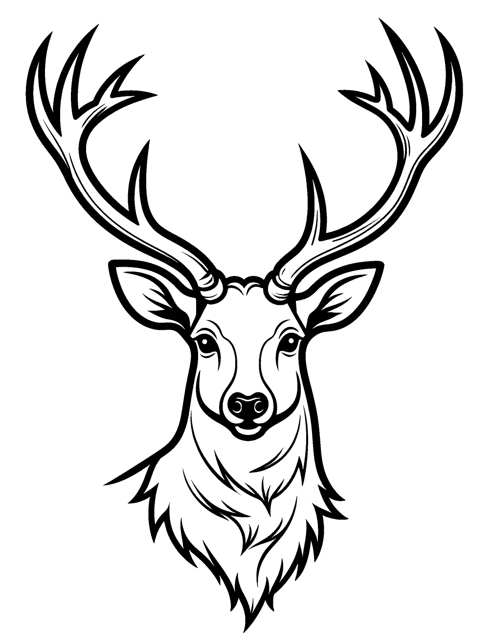 Deer Antlers Coloring Page