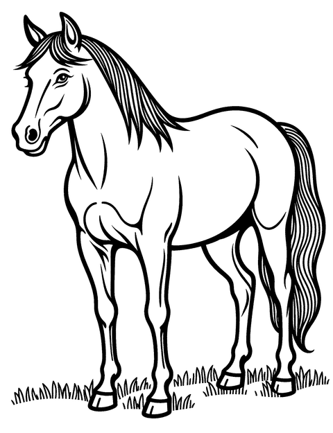 Cavallo Dettagliato coloring page