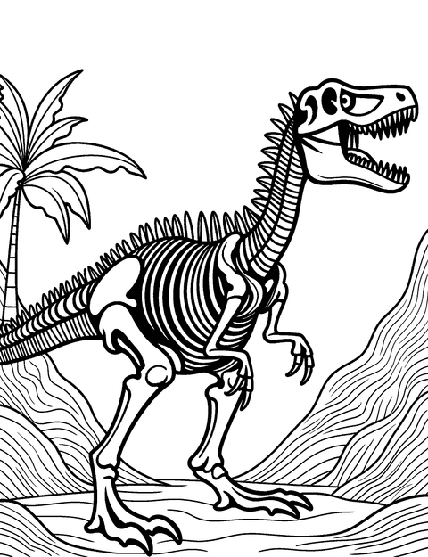 Dinosaur Bones coloring page