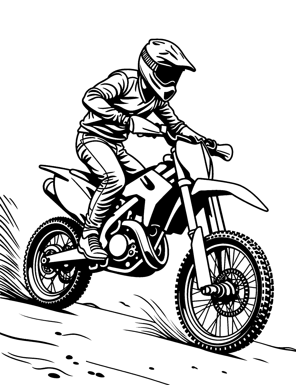 Moto Da Cross Disegno da Colorare