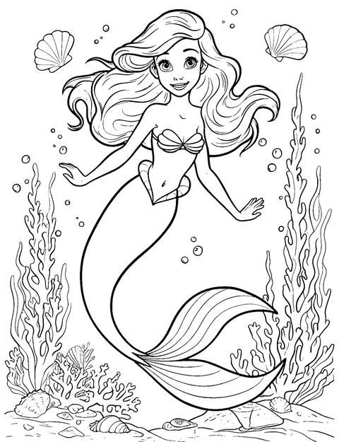 Sirena De Disney coloring page