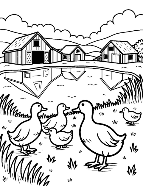 Duck Farm coloring page