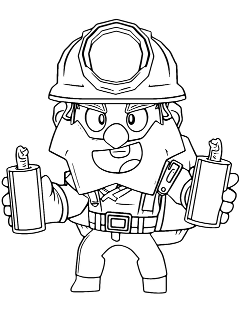 Dynamike Brawl Stars coloring page