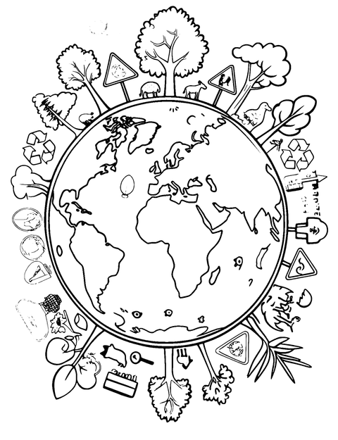 Earth Day Coloring Page