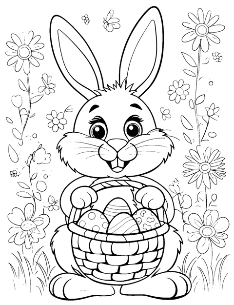 Easter Bunny Coloring Page