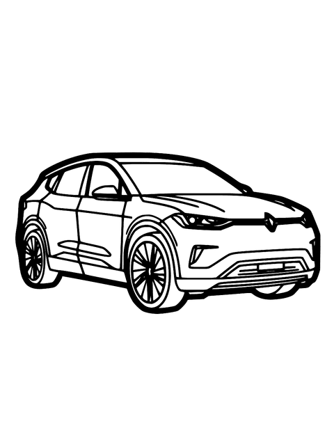 Elektrische Auto Rivian coloring page