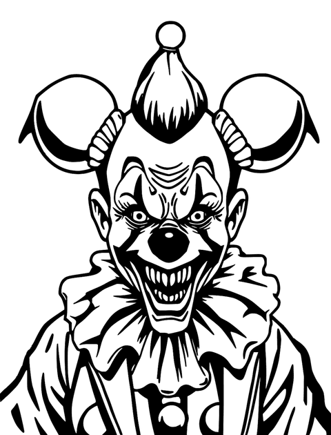 Evil Clown coloring page