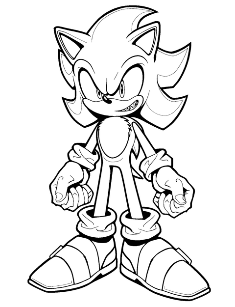 Sonic Malvado coloring page