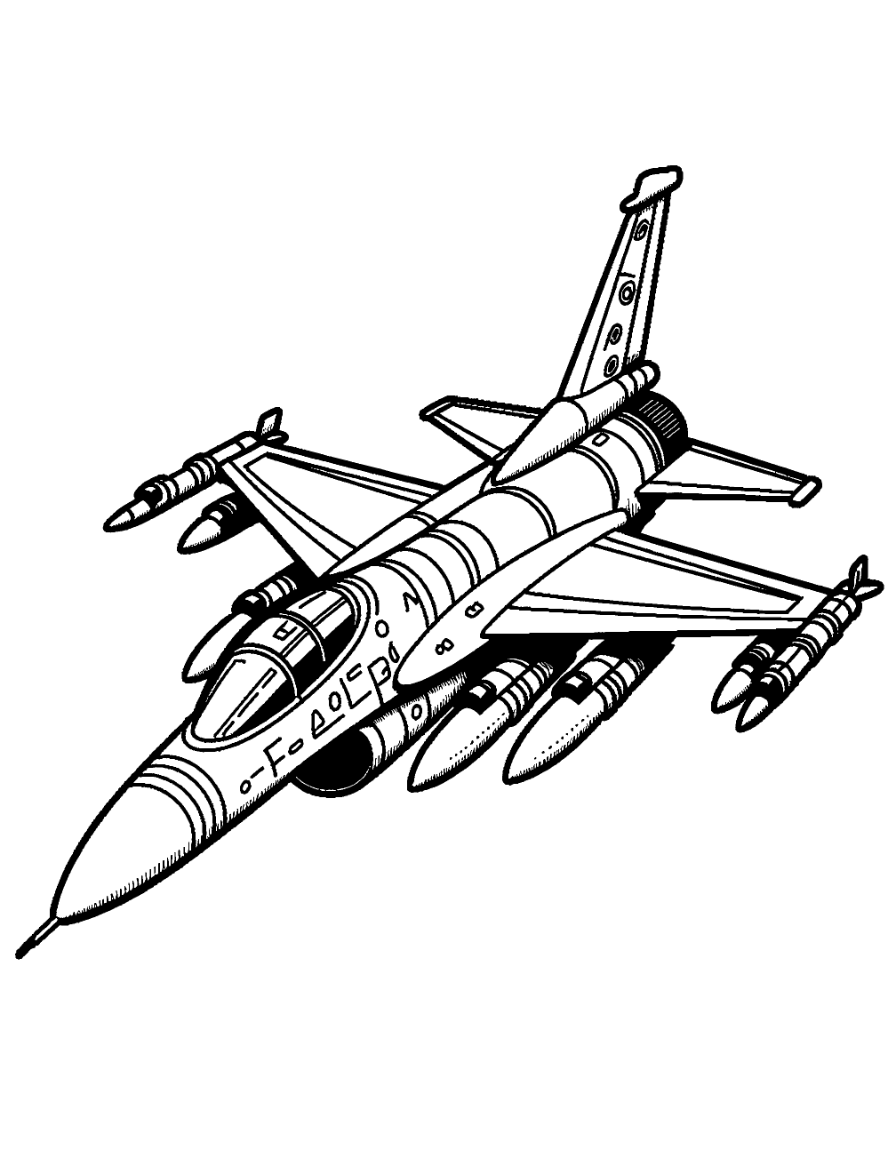 F16 omalovánka