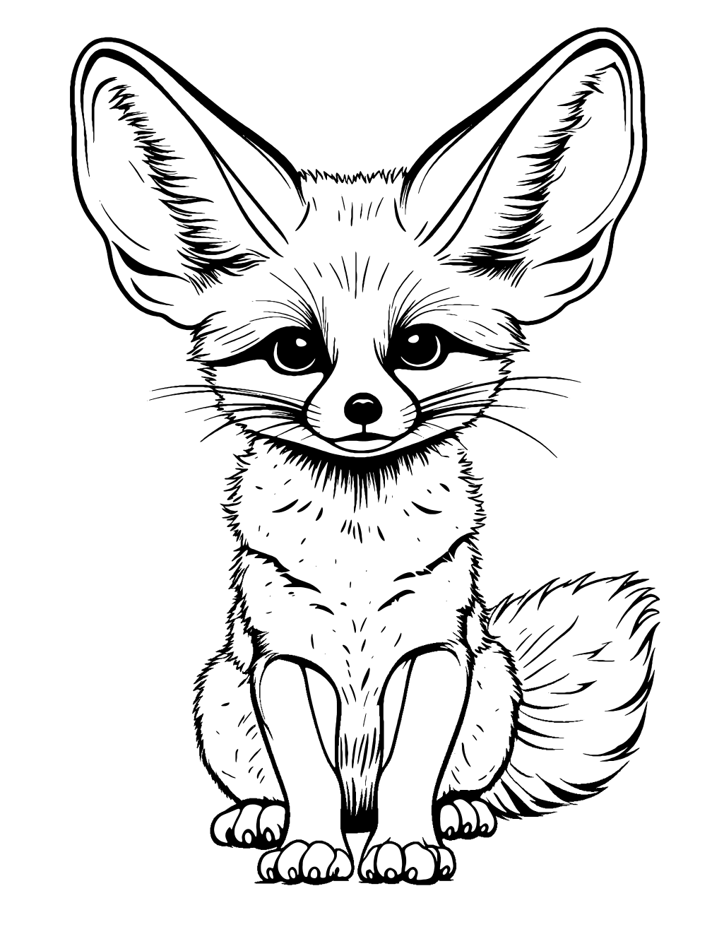 Fennec Fox Coloring Page