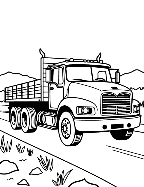 Camion Piattaforma coloring page