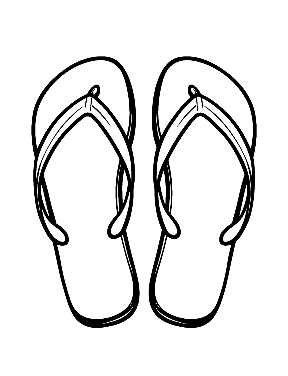 Flip-flops-Ausmalbild