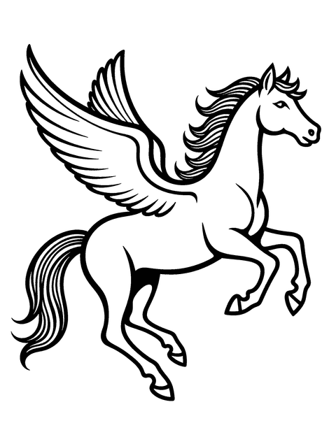 Cavallo Volante coloring page