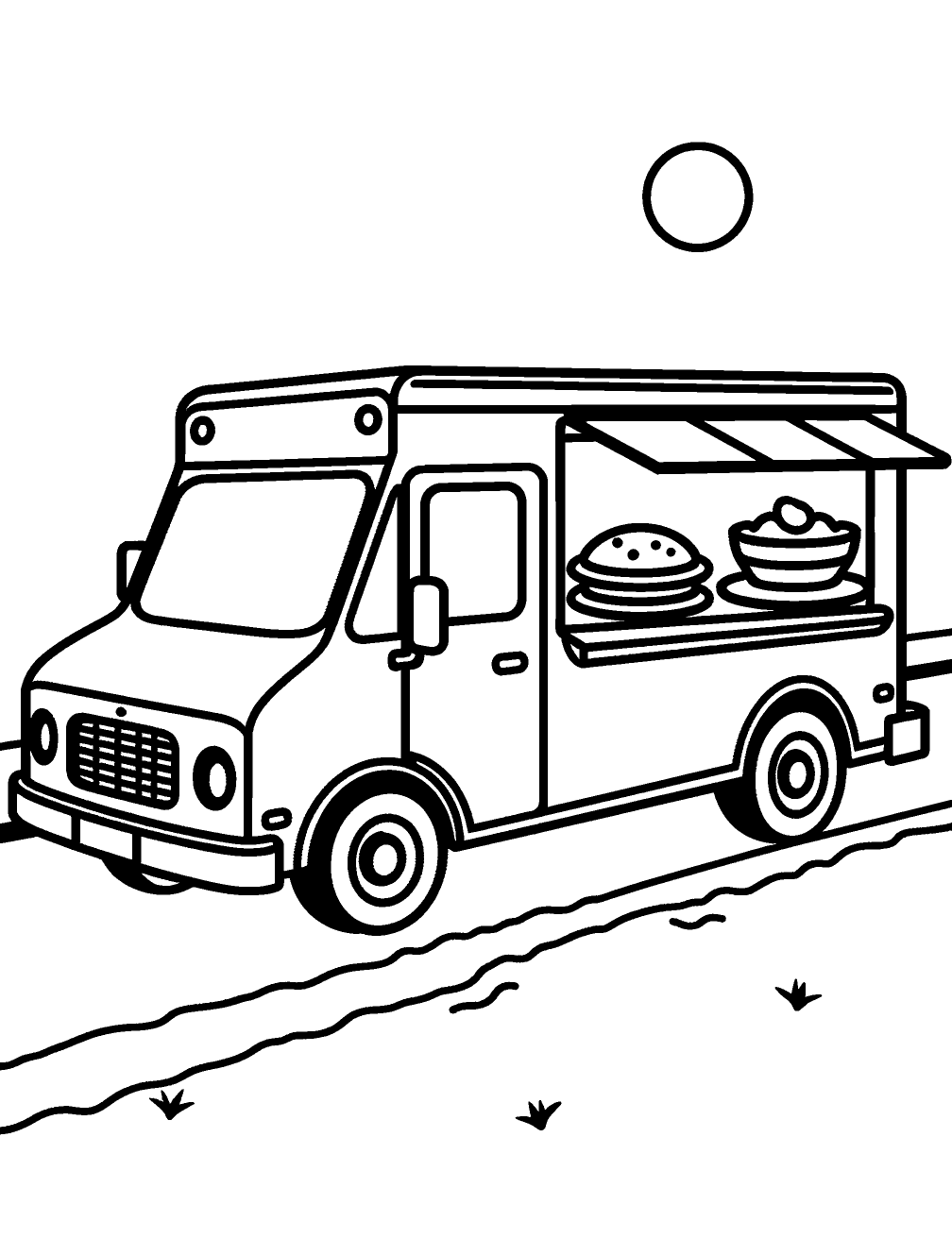 Food Truck Disegno da Colorare