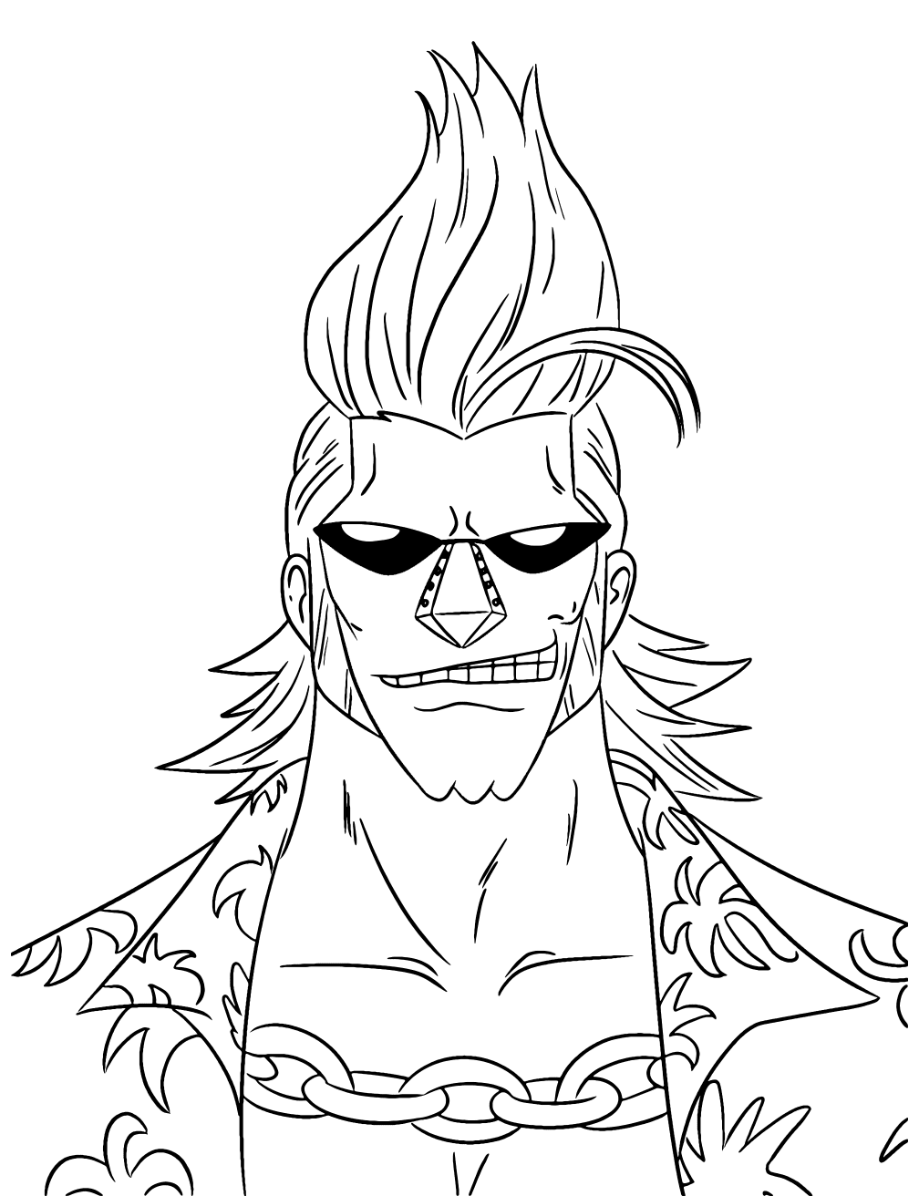 Franky One Piece Kleurplaat