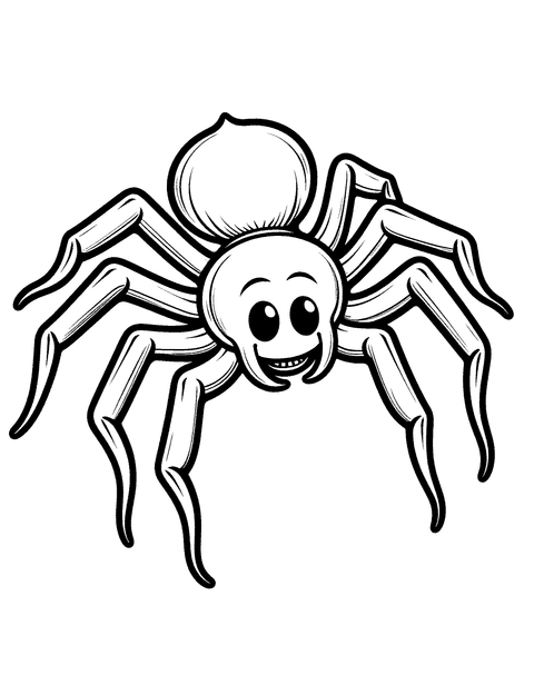 Araña Amistosa coloring page