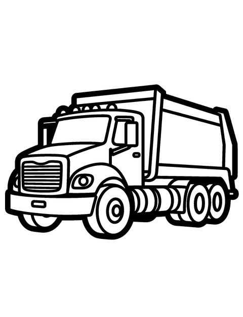 Camion Della Spazzatura coloring page