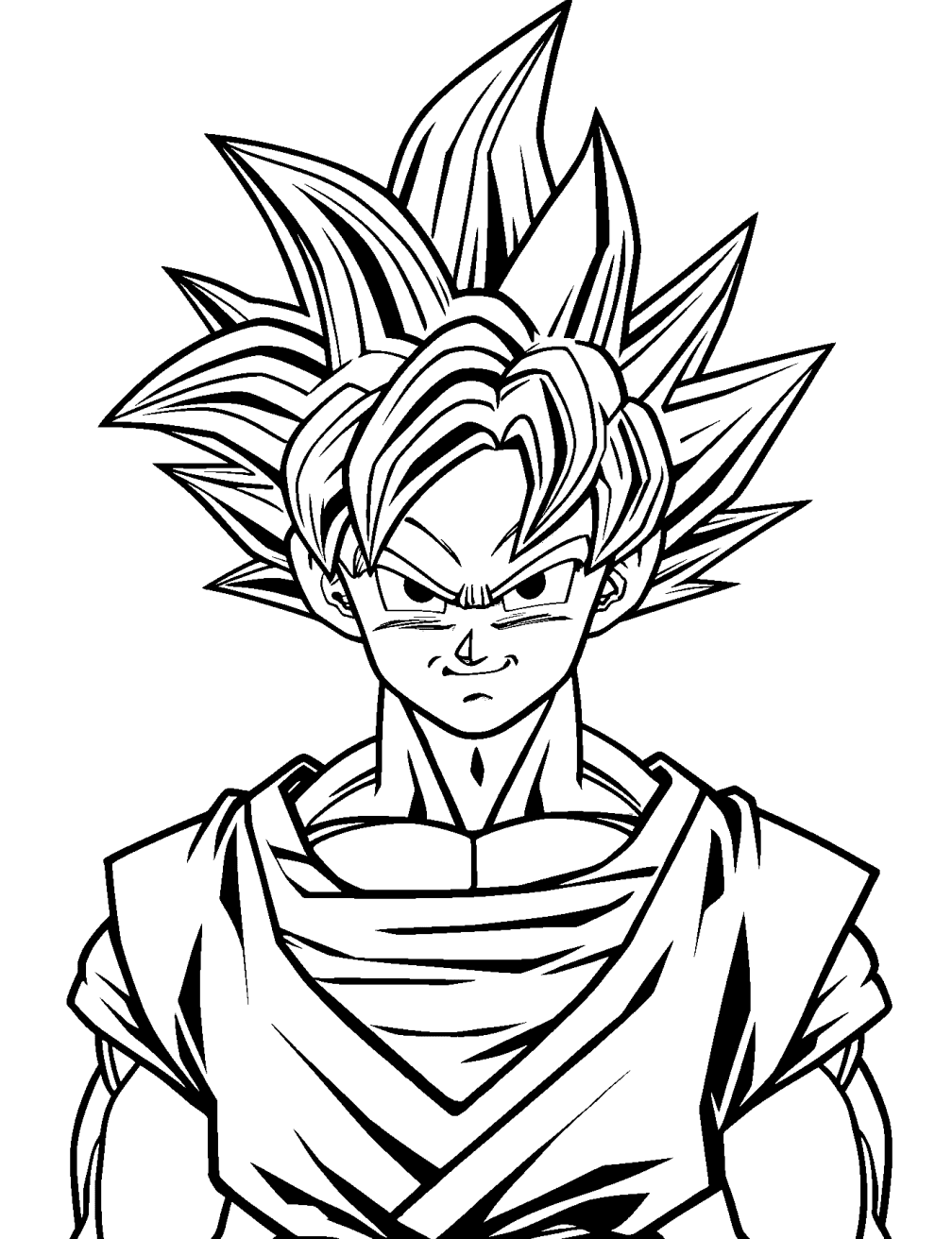 Dibujo de Goku Ssj para colorear