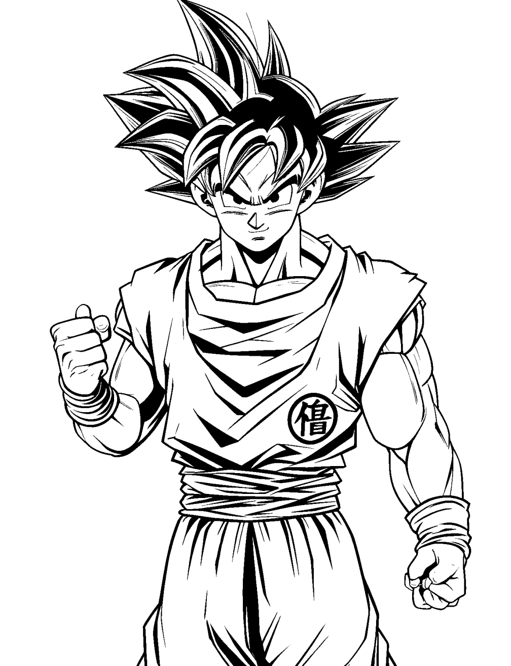 Dibujo de Goku Super Saiyan para colorear