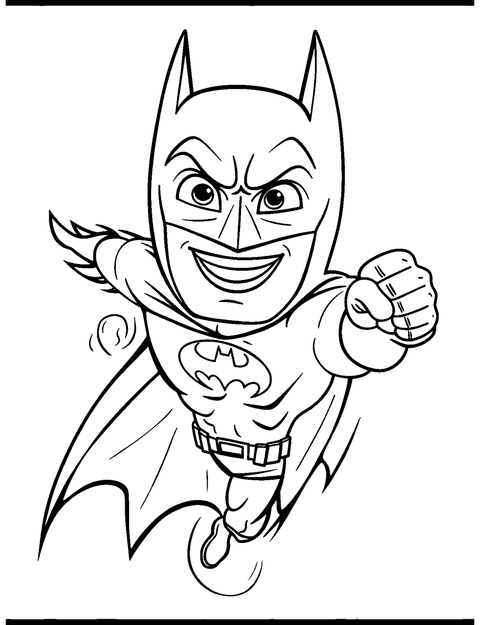 Iloinen Batman coloring page