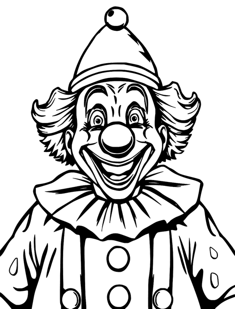 Happy Clown coloring page