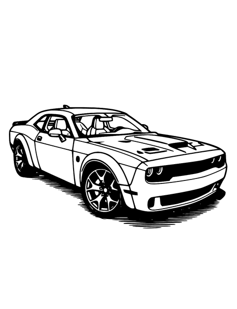 Hellcat Auto coloring page