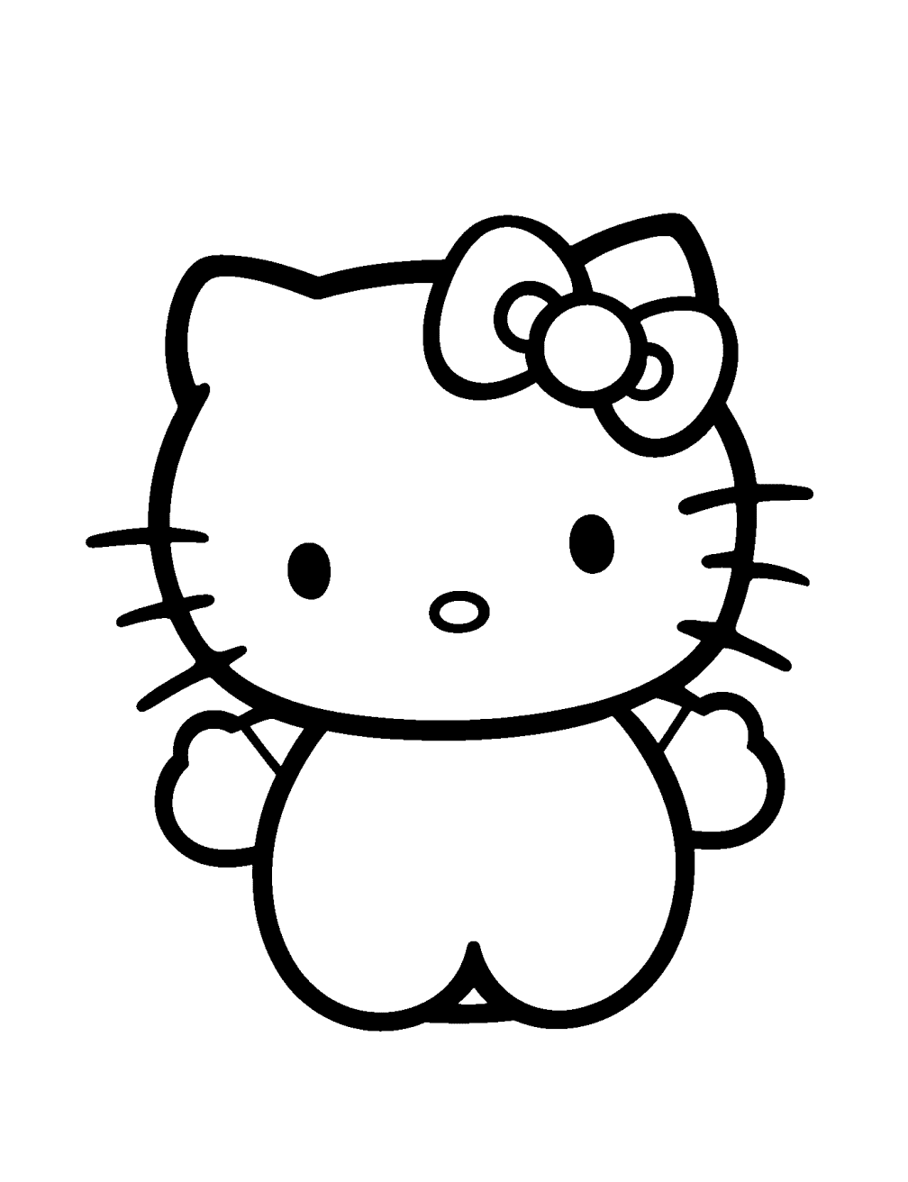 Hello Kitty Squishmallow Disegno da Colorare