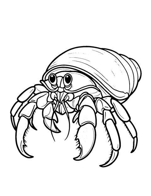 Hermit Crab Coloring Page