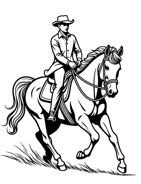 Cavallo E Cavaliere coloring page