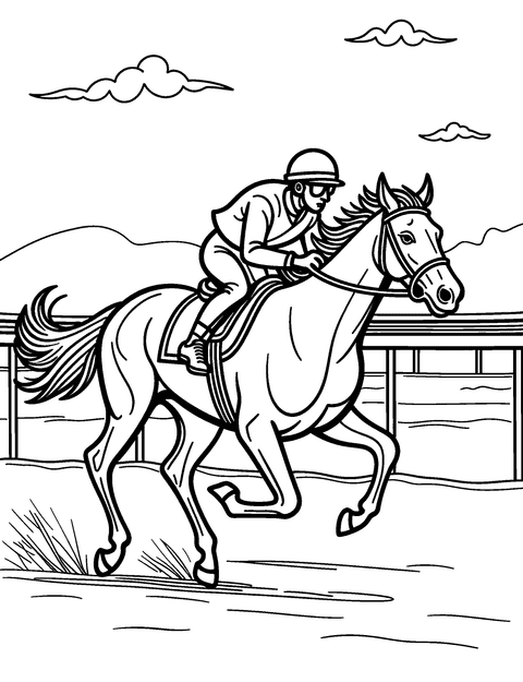 Corse Di Cavalli coloring page