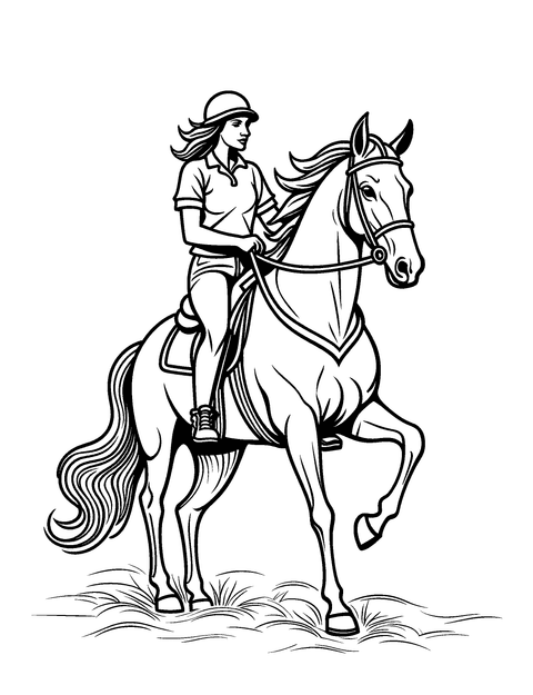 Equitazione coloring page