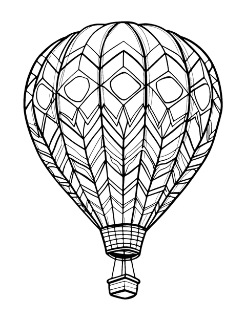 Heißluftballon Ausmalbild