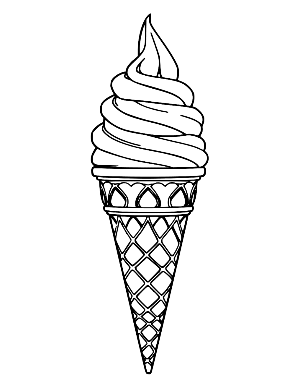 Ice Cream Cone coloring page