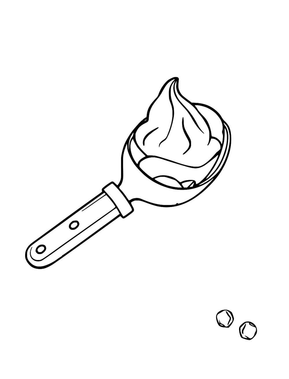 Ice Cream Scoop coloring page