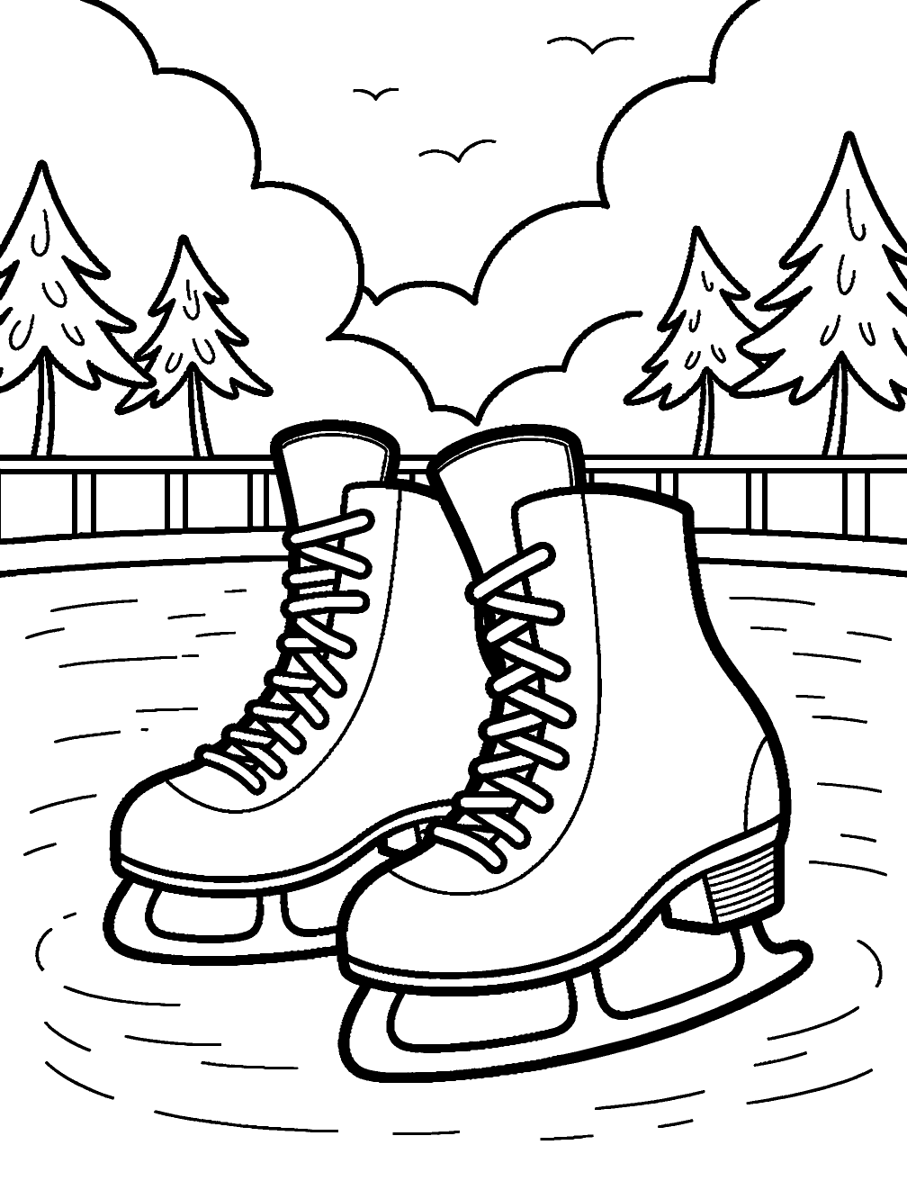 Dibujo de Patines De Hielo para colorear