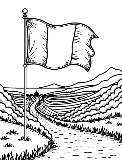 Italian Flag coloring page